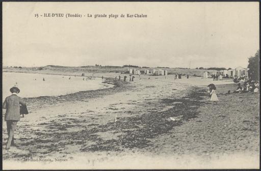 La plage de Ker-Châlon, proche de Port-Joinville / Couturier phot. (vue 2).